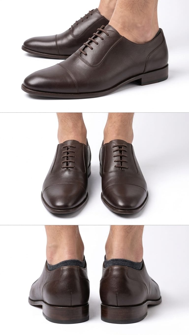 Cordane Men’s Premium Brown/Tan Leather Oxford Formal Shoes