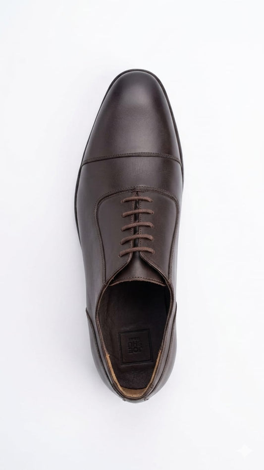 Cordane Men’s Premium Brown/Tan Leather Oxford Formal Shoes