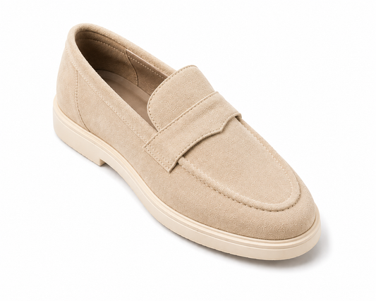 Light weight suede loafer. Handmade and real leather