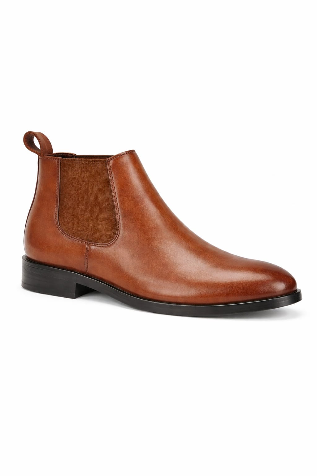 Premium Leather Chelsea Boots - Tan