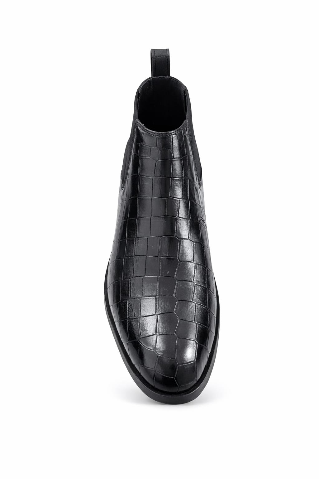 Premium Leather Chelsea Boot - Crocodile Pattern
