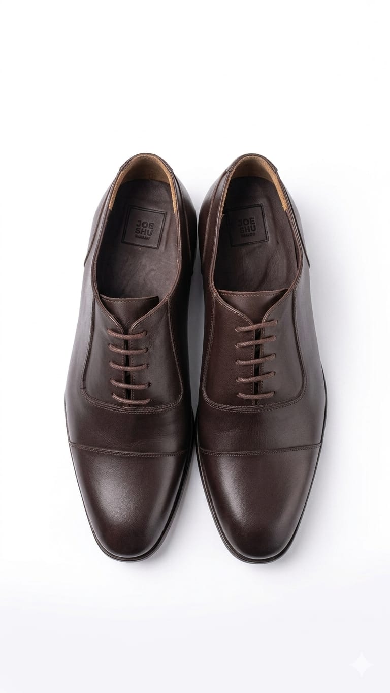 Cordane Men’s Premium Brown/Tan Leather Oxford Formal Shoes