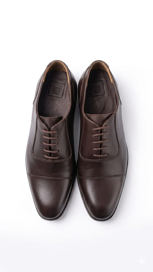 Cordane Men’s Premium Brown/Tan Leather Oxford Formal Shoes