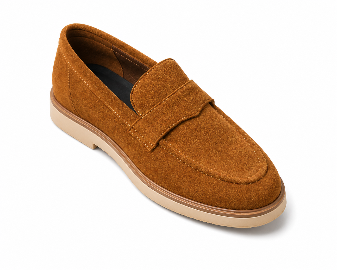 Light weight suede loafer. Handmade and real leather