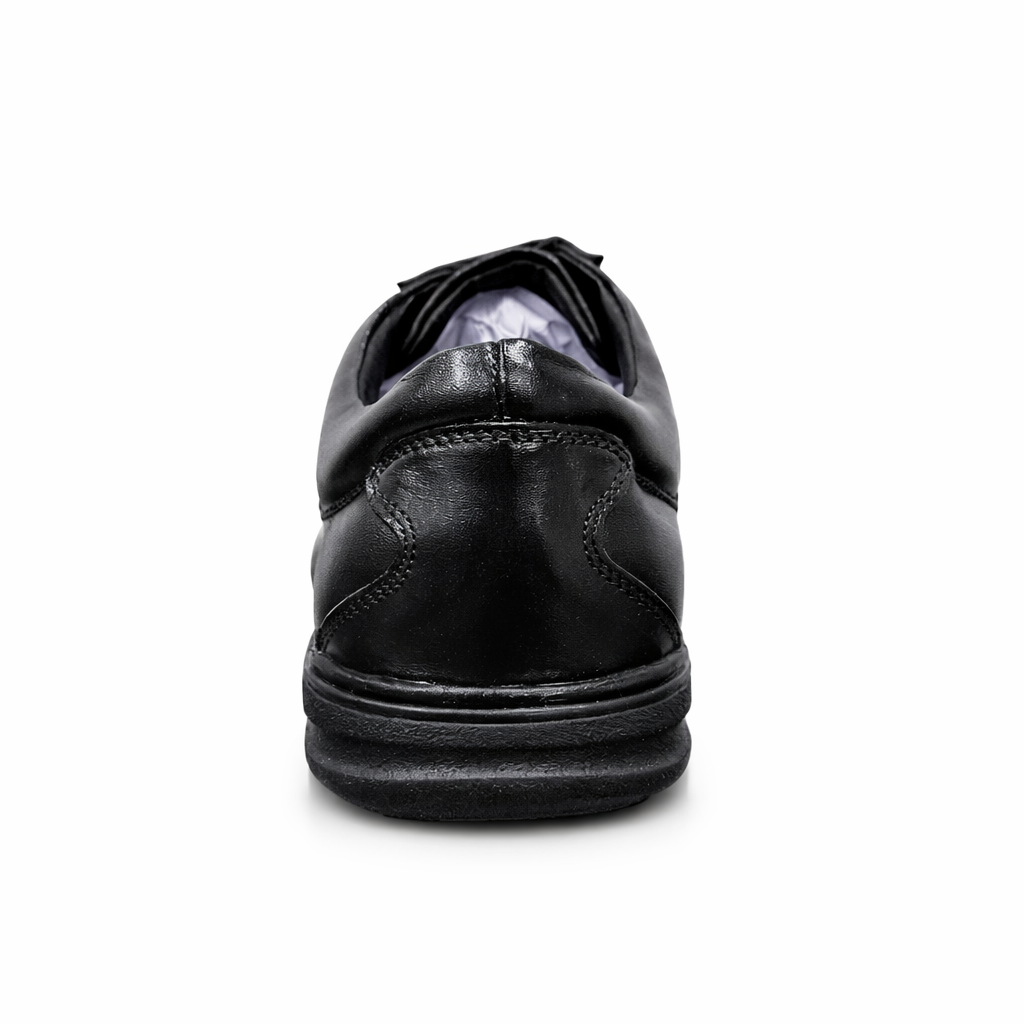 Black Leather Sneakers