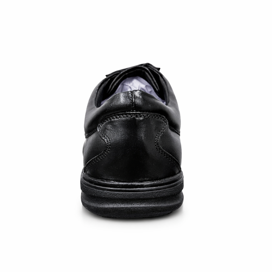Black Leather Sneakers