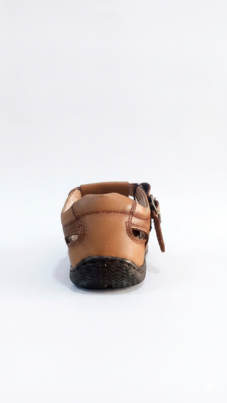 Men's Leather Sandals with Orthopedic Support