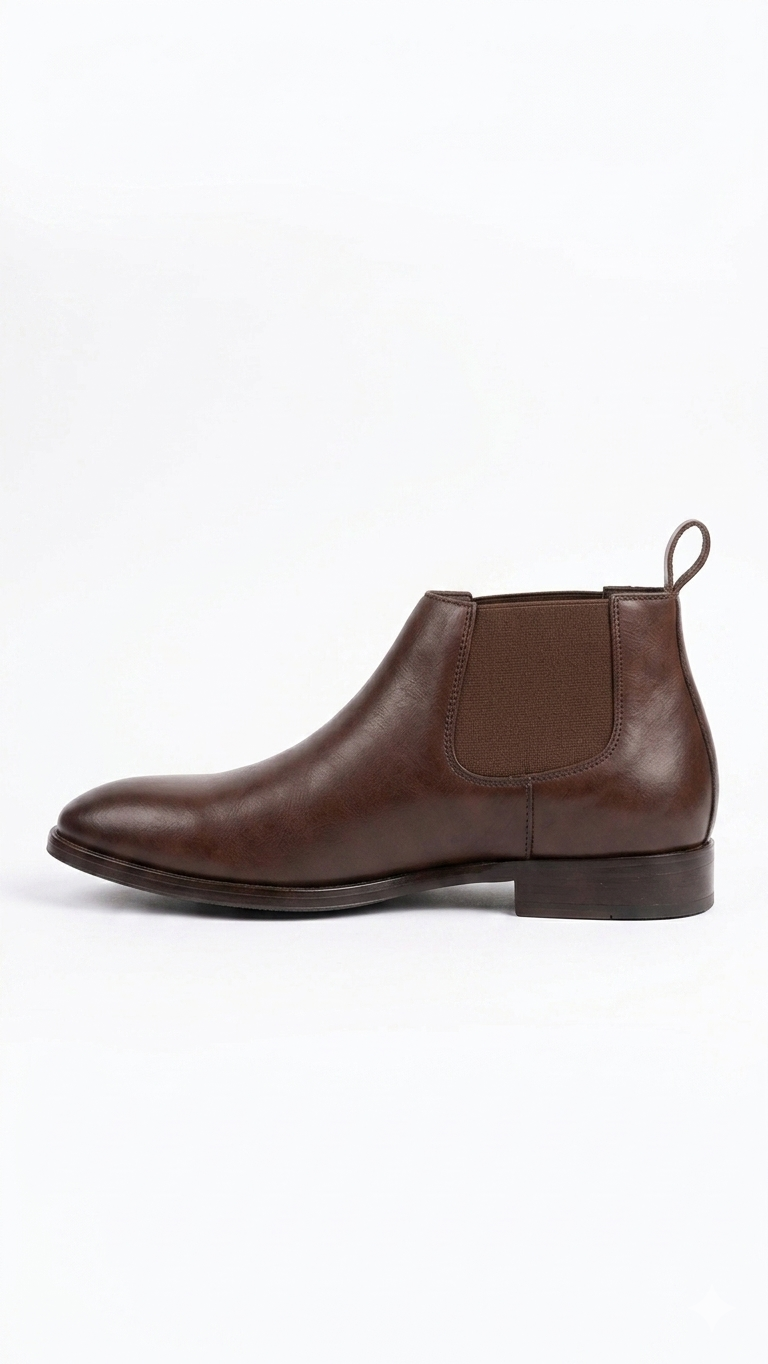 Premium Leather Men's Chelsea. Brown Boots